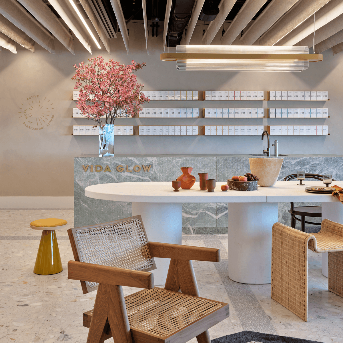 The big glow-up: an ingestible beauty company’s sublime new fit-out