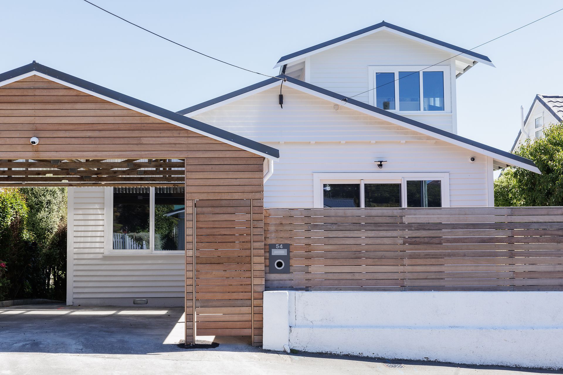 The home's exterior has received an impressive transformation.