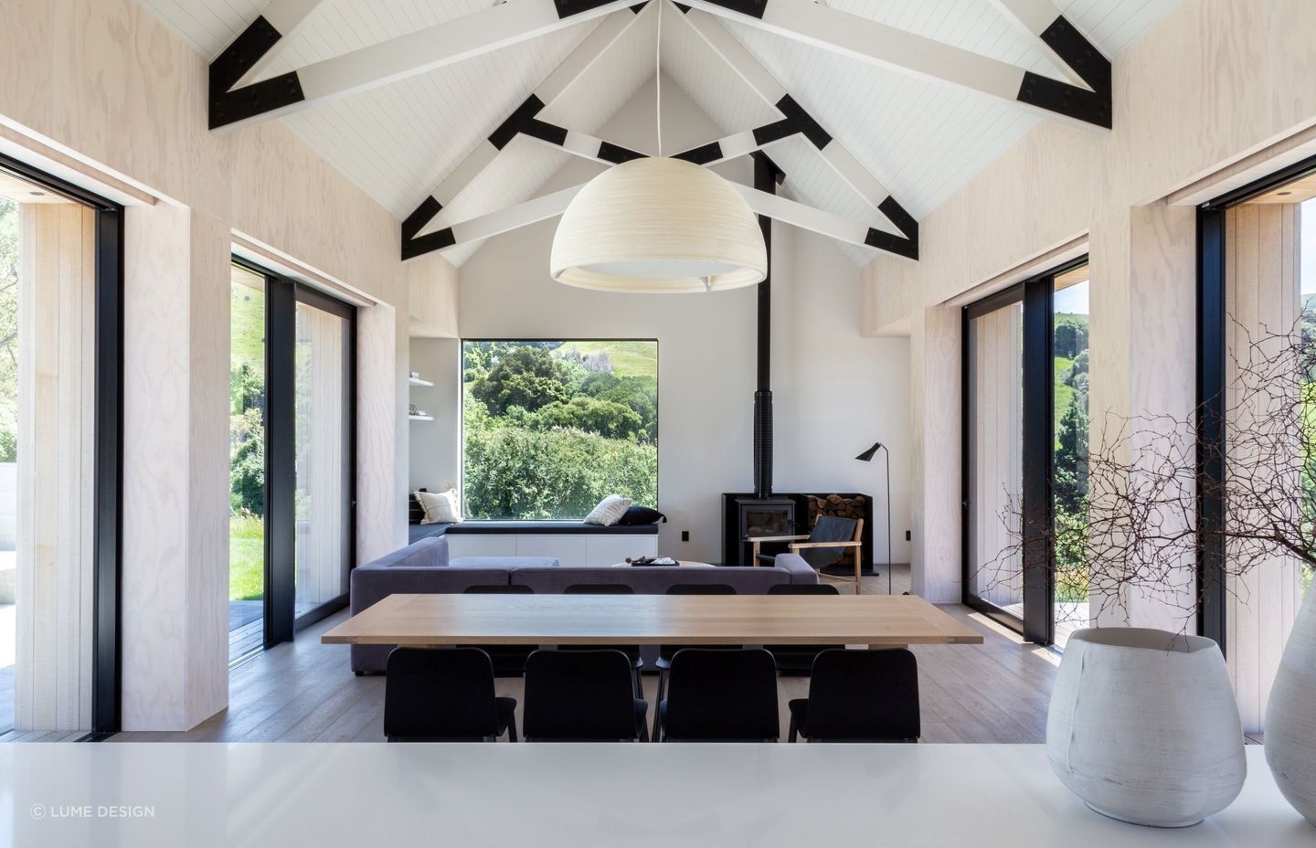 Minimalist sophistication and style in this Banks Peninsula holiday home.