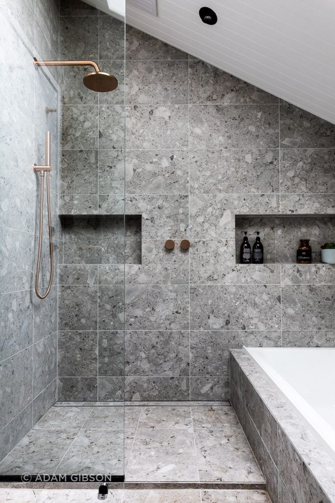 The palette remains neutral in the private areas of the home.