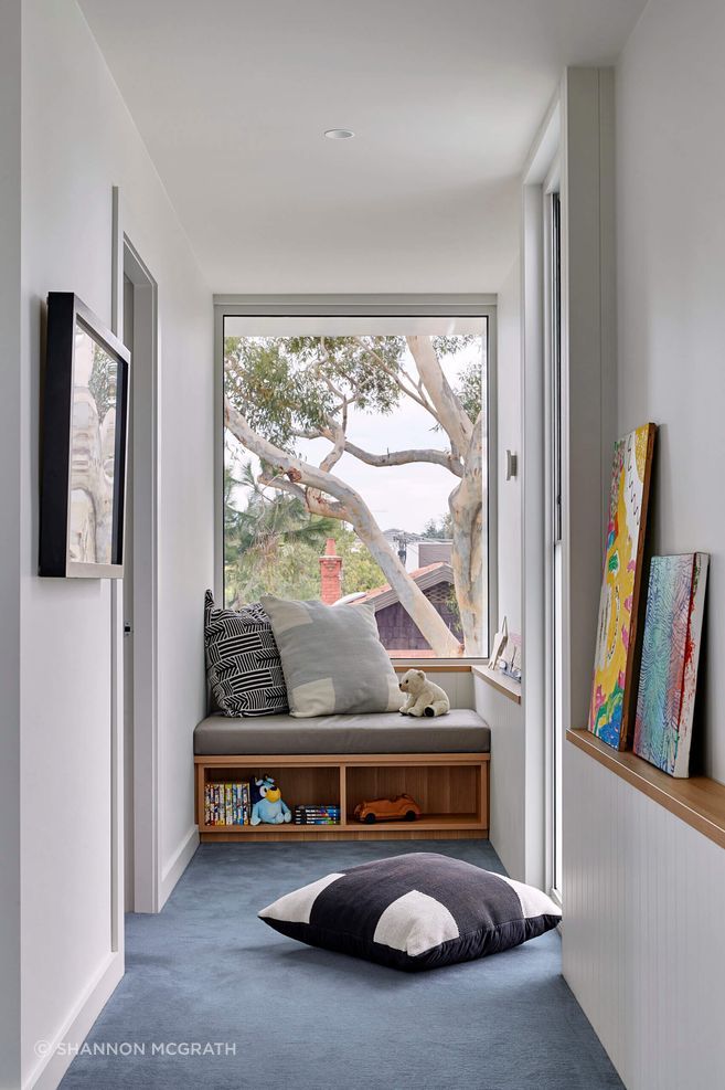 The kids reading nook at the Long Garden House
