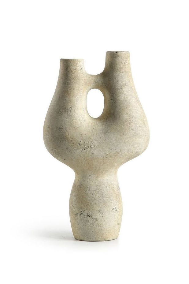 Circular Series ceramic vase in Ivory by Bubuland Home