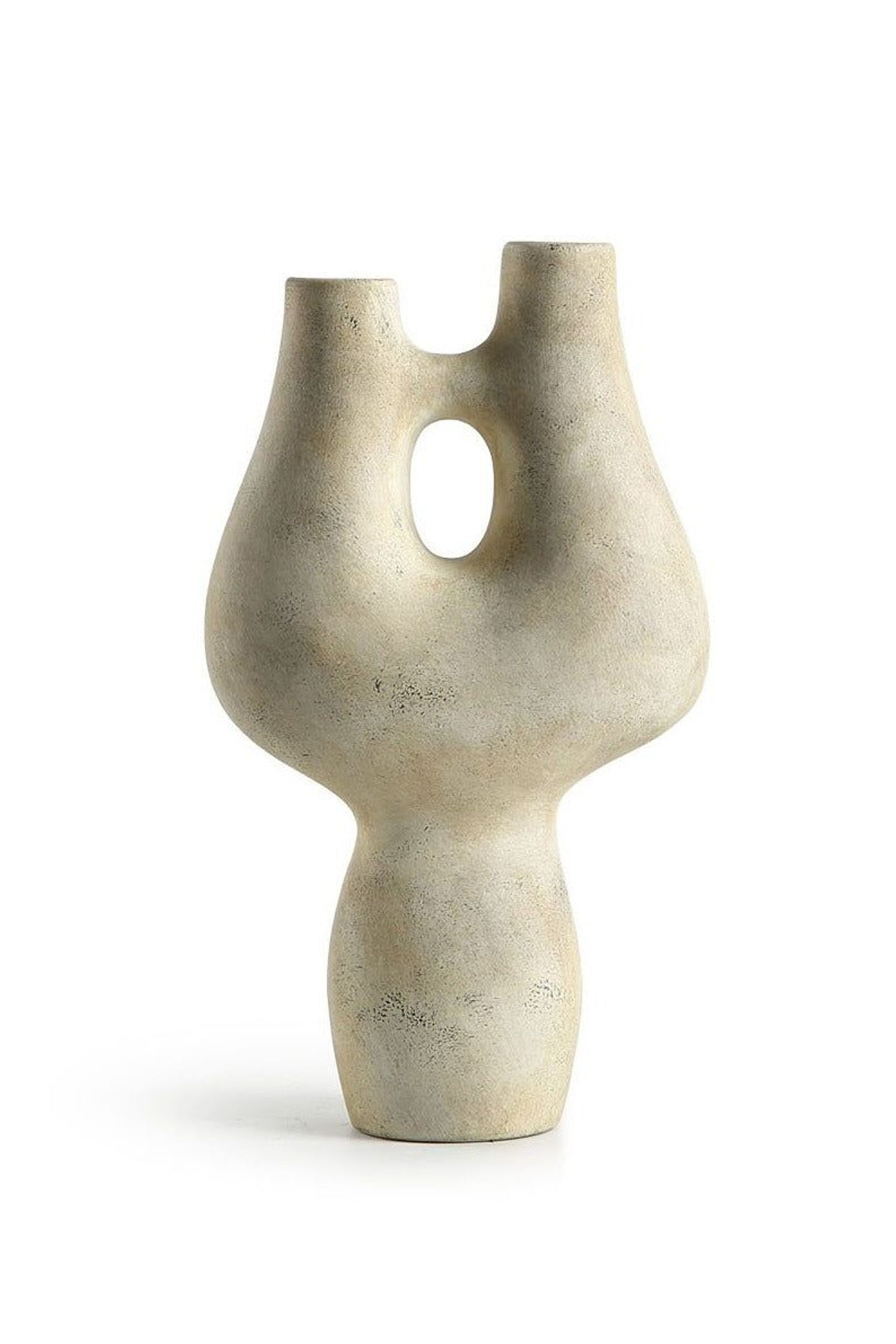 Circular Series ceramic vase in Ivory by Bubuland Home