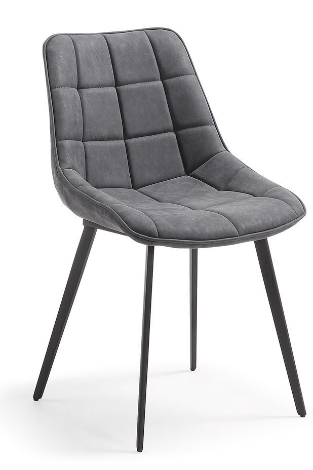 Synthetic leather ‘Adam’ chair in Grey by Kave Home