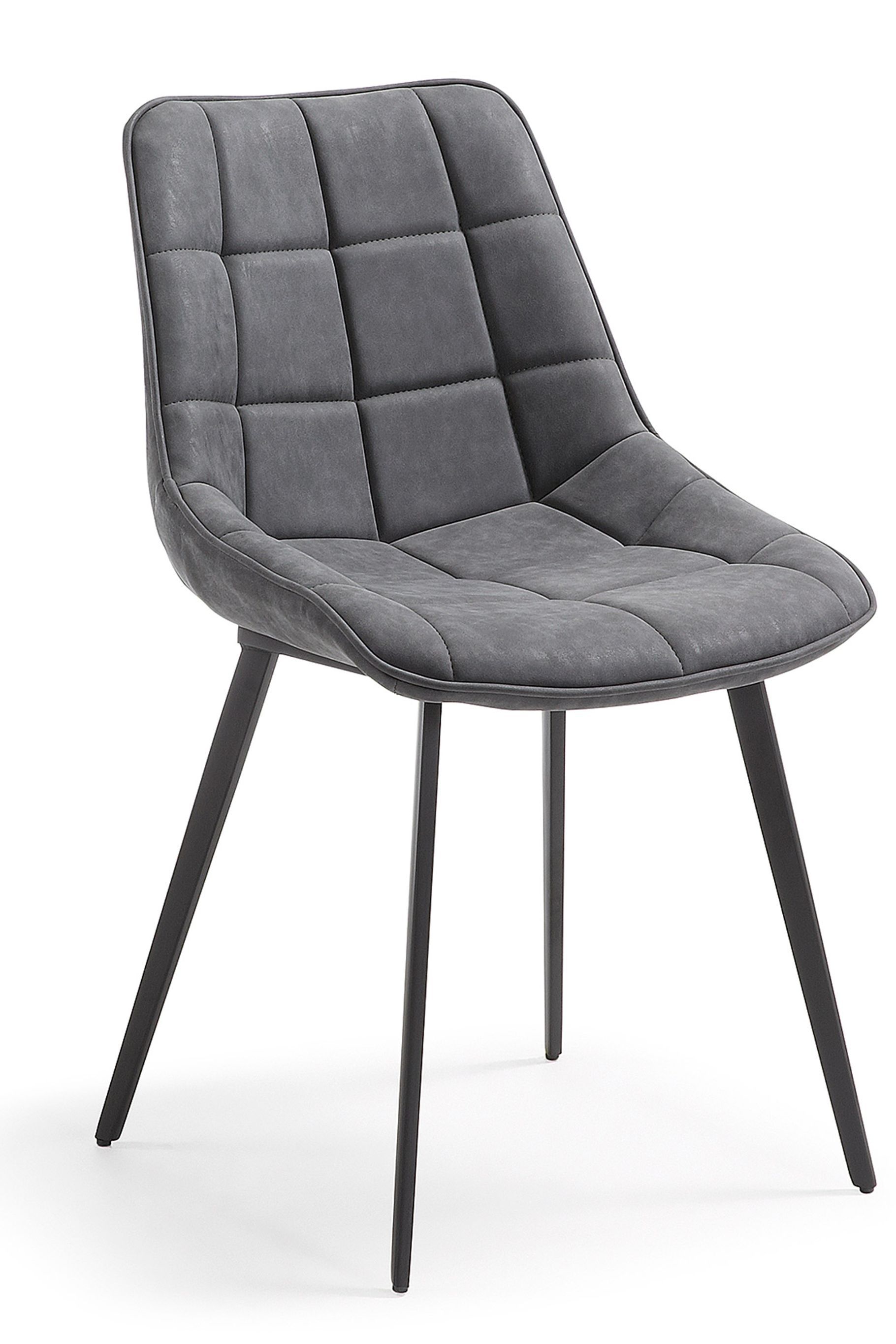 Synthetic leather ‘Adam’ chair in Grey by Kave Home
