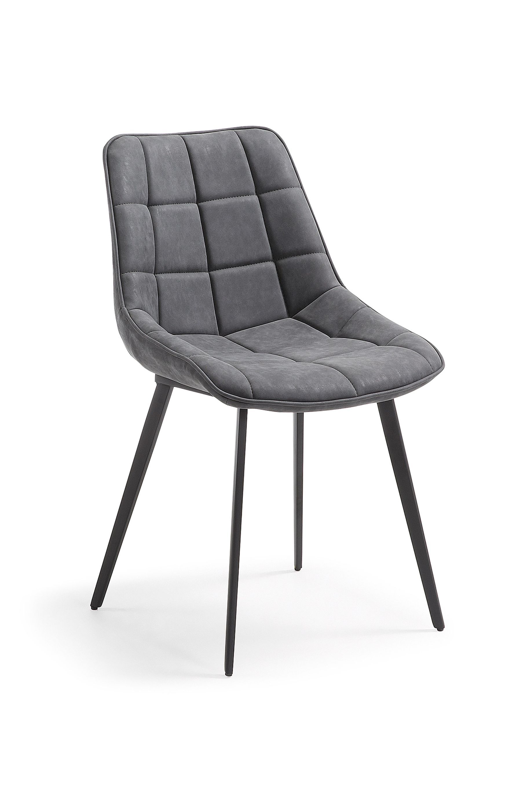 Synthetic leather ‘Adam’ chair in Grey by Kave Home