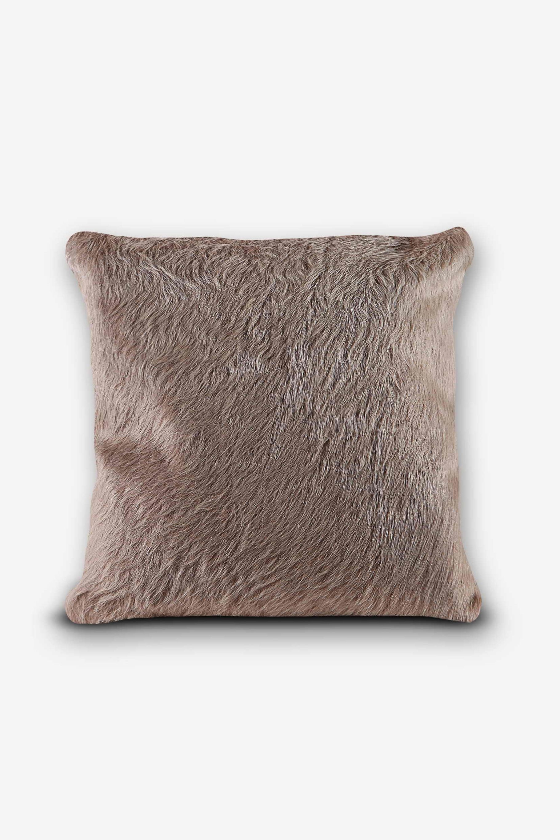 Cowhide single panel cushion in beige and sand by Bage Home