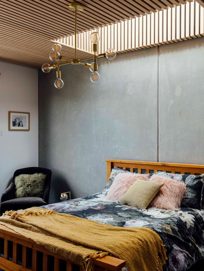 The guest bedroom, away from the main end of the house. “So if they did have guests stay for a bit longer, then they would get the opportunity to feel comfortable in their own space.”