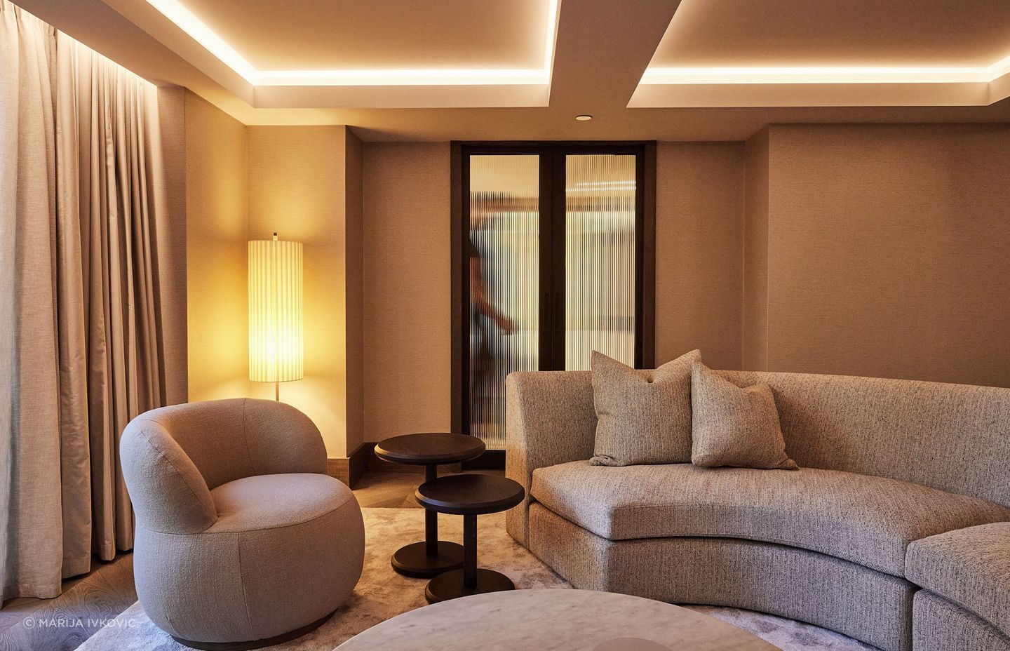 Each suite is expansive in size, and offers a lounge room that evokes an intimacy and residential-like scale.