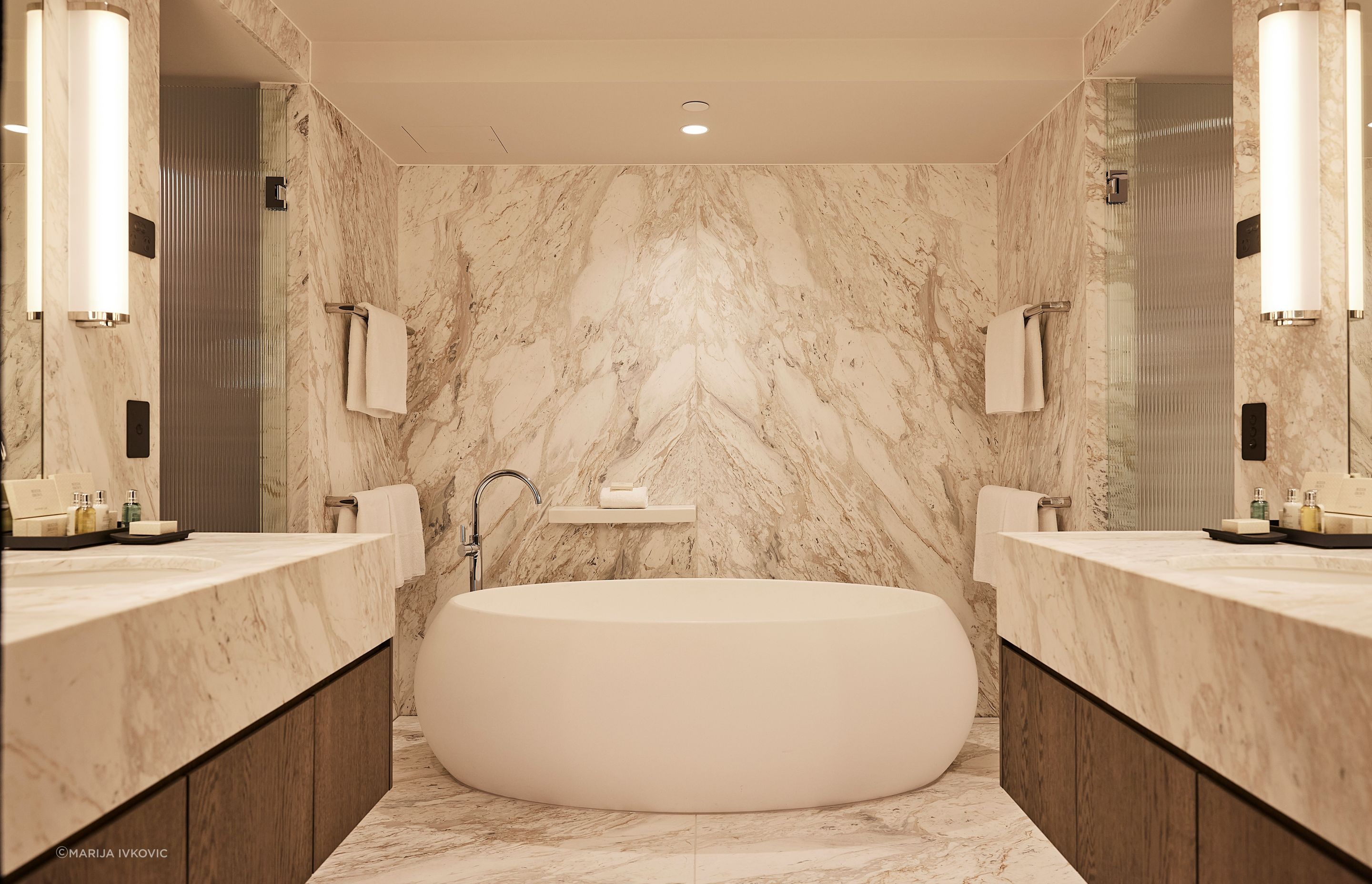 The bathing experience at The Lyall is opulent, with some suites featuring a freestanding bath that is fit for a queen.