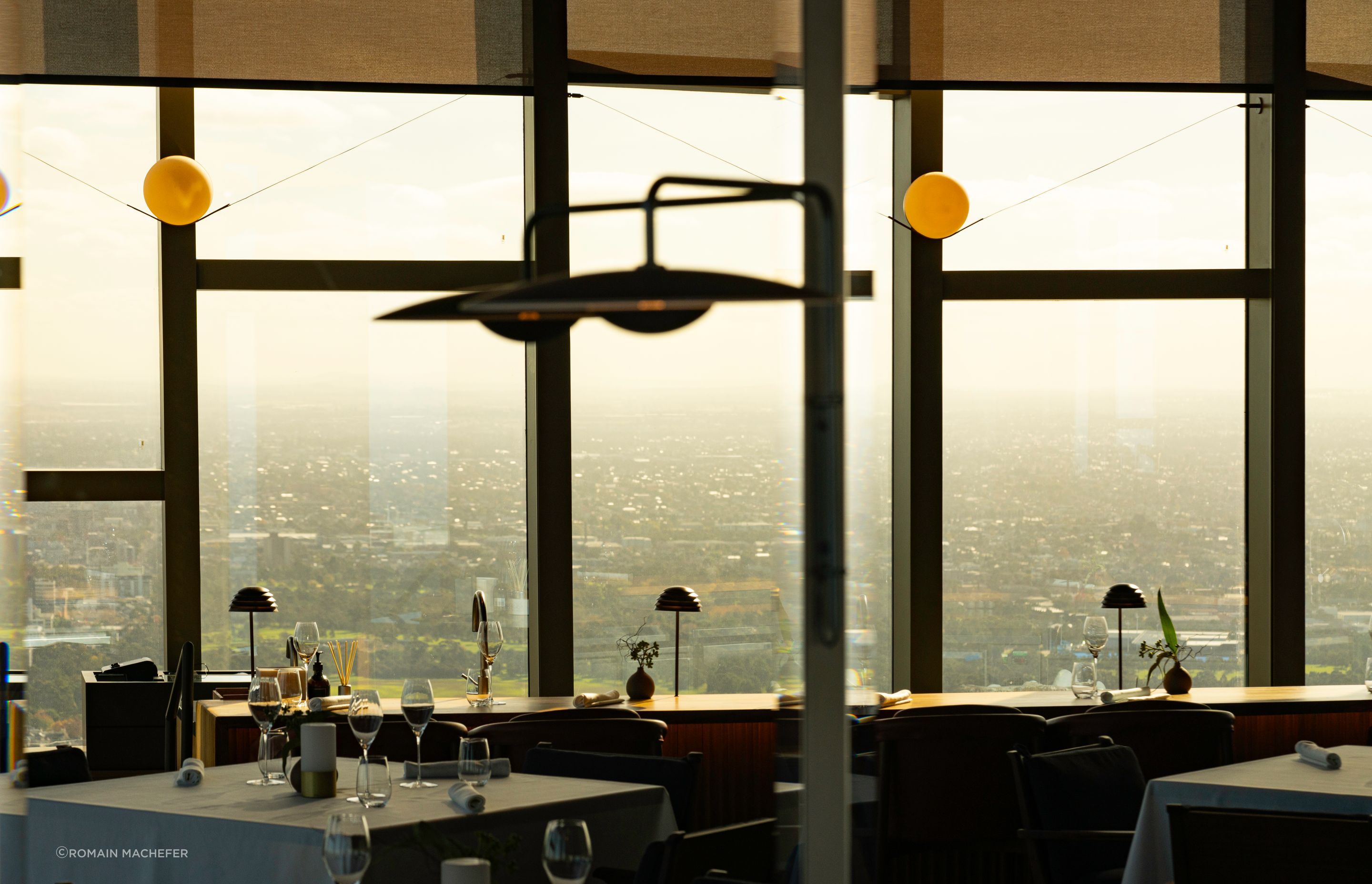 The Atria restaurant is on level 80 of the Ritz-Carlton in Melbourne.