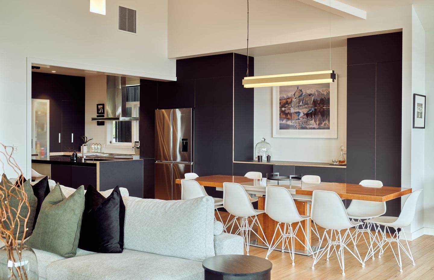 The interior was completely gutted and an open-plan layout was devised.