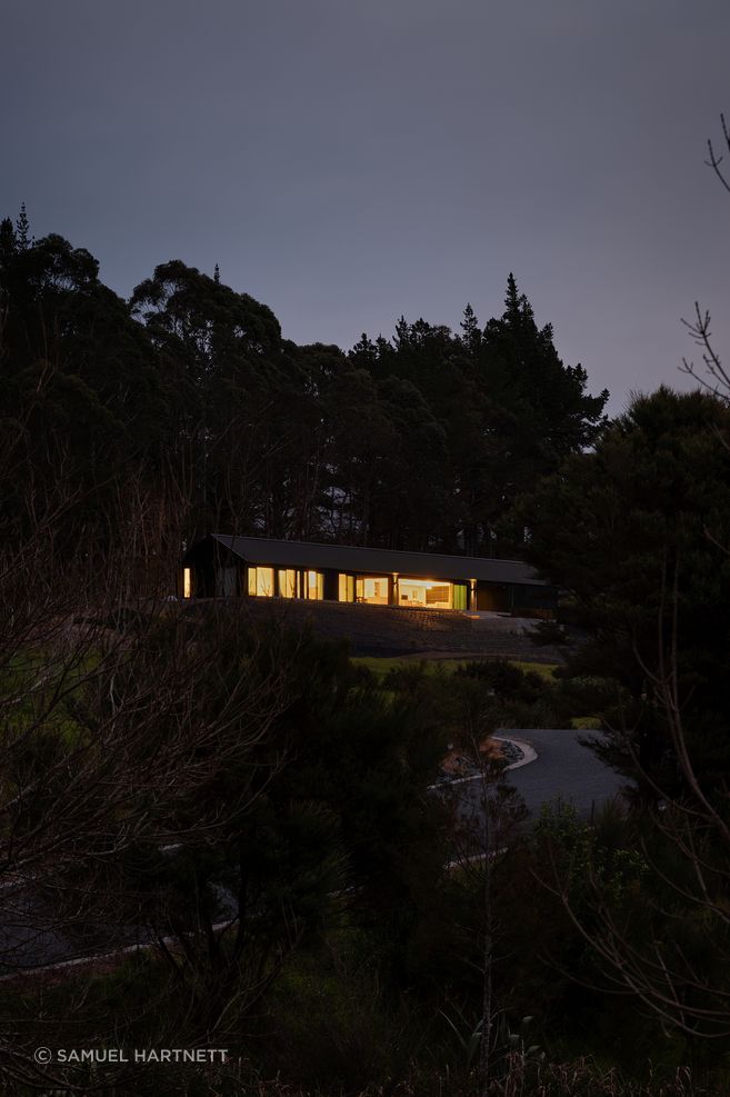 The length of the home meant one of the long sides could enjoy the north-facing sun and views.