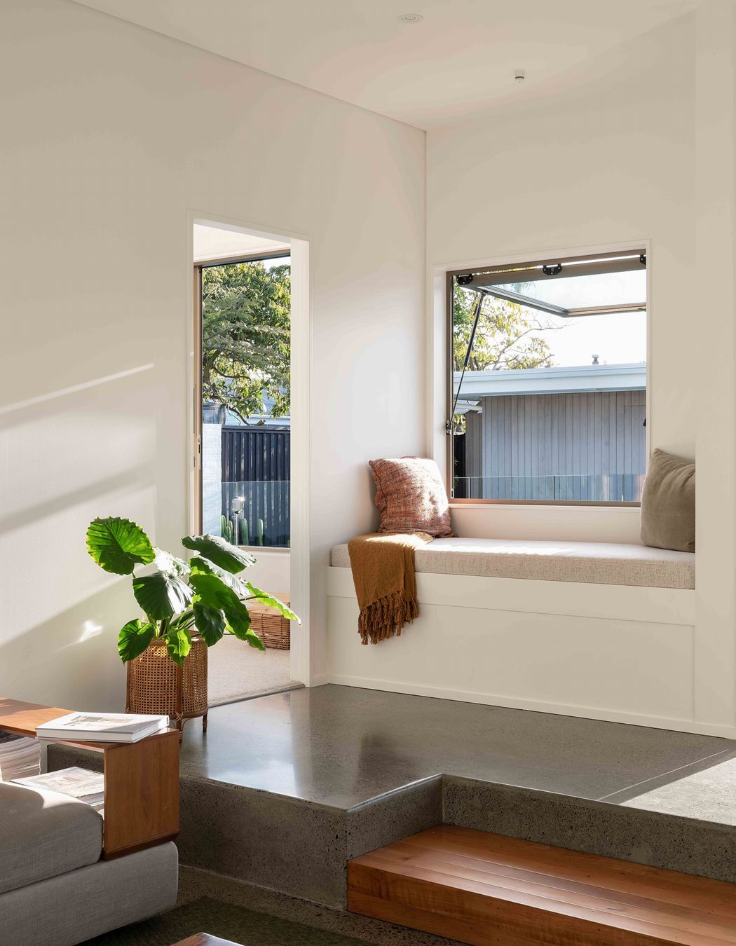 The master suite is accessed through the lounge.