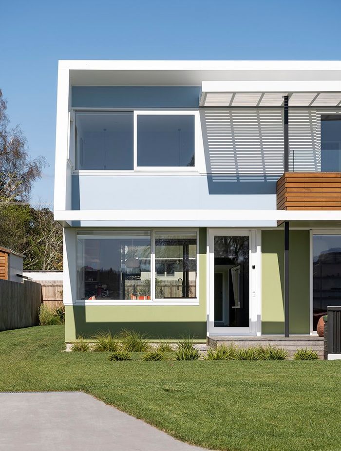 G House's two-storey form is inspired by the surrounding 1950s architecture: clean lines, pastel shades, and a sense of functionality over ornamentation.