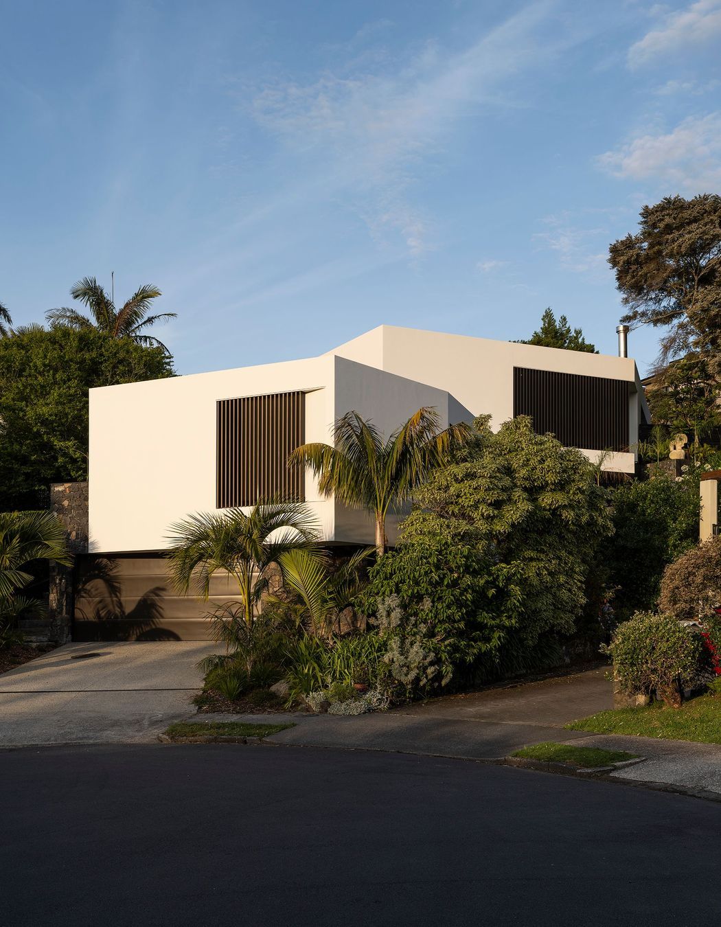 Deceptively simple at face value, the home's stunning geometry expands as one journeys through the home.