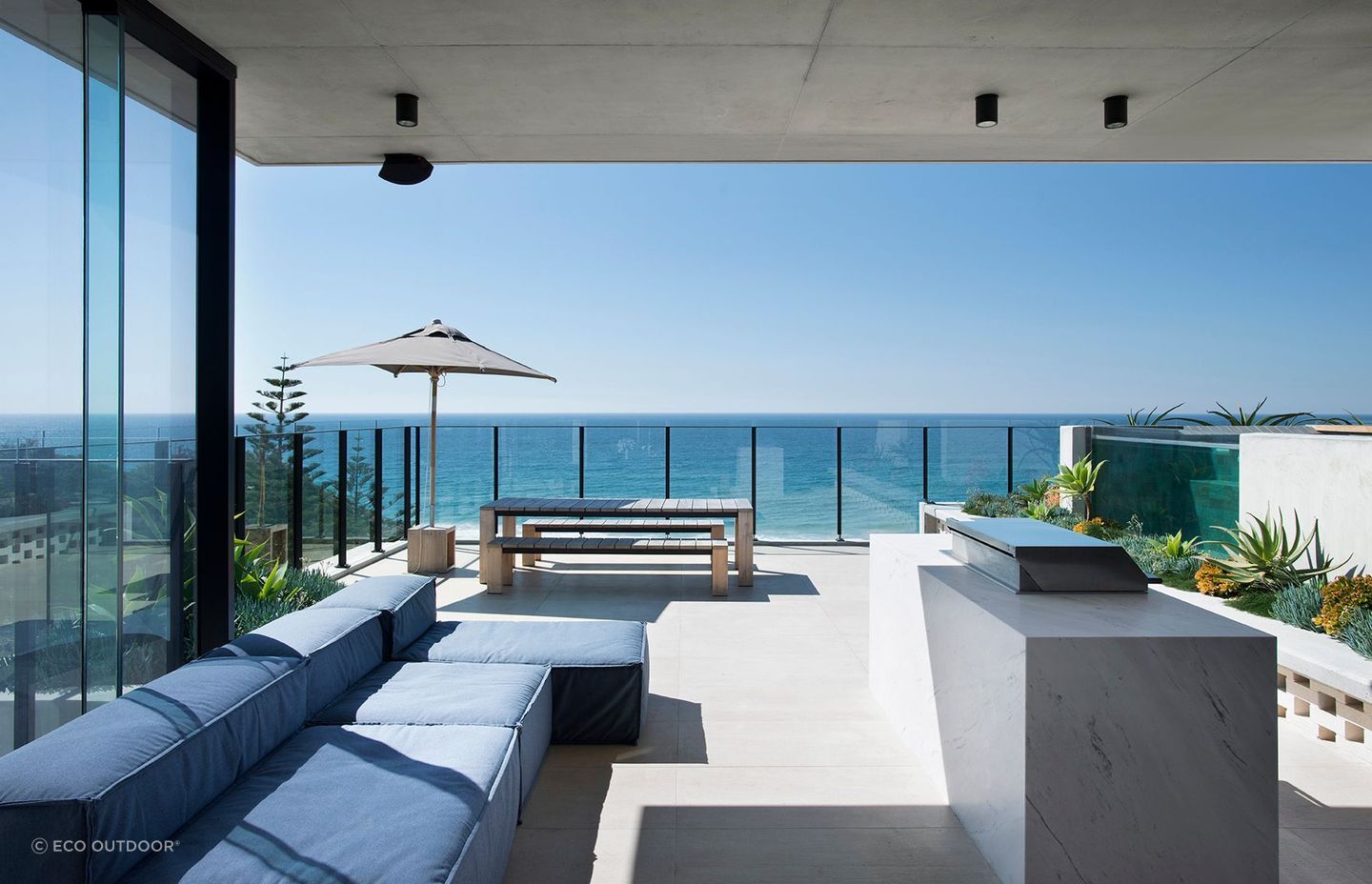 Seating doesn't come more versatile than with products like the Ord Outdoor Modular Sofa