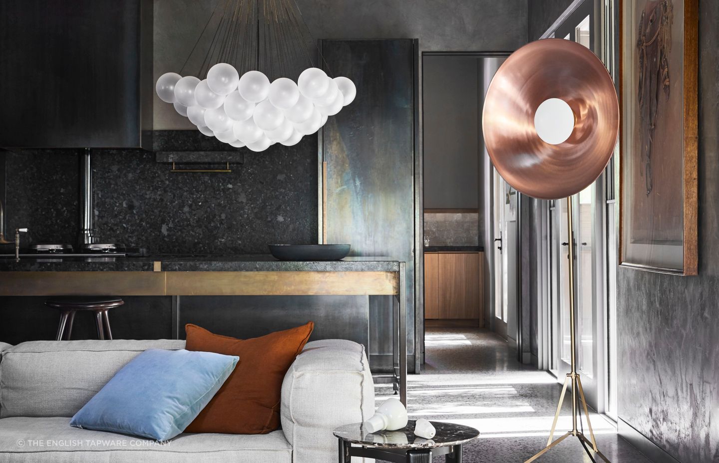 A kitchen island is a great place for a pendant light to shine, brilliantly demonstrated in this Elmore Residence Kitchen - Photography: Sharyn Cairns