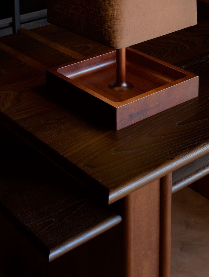 Beautiful detail lies at the base of each lamp.