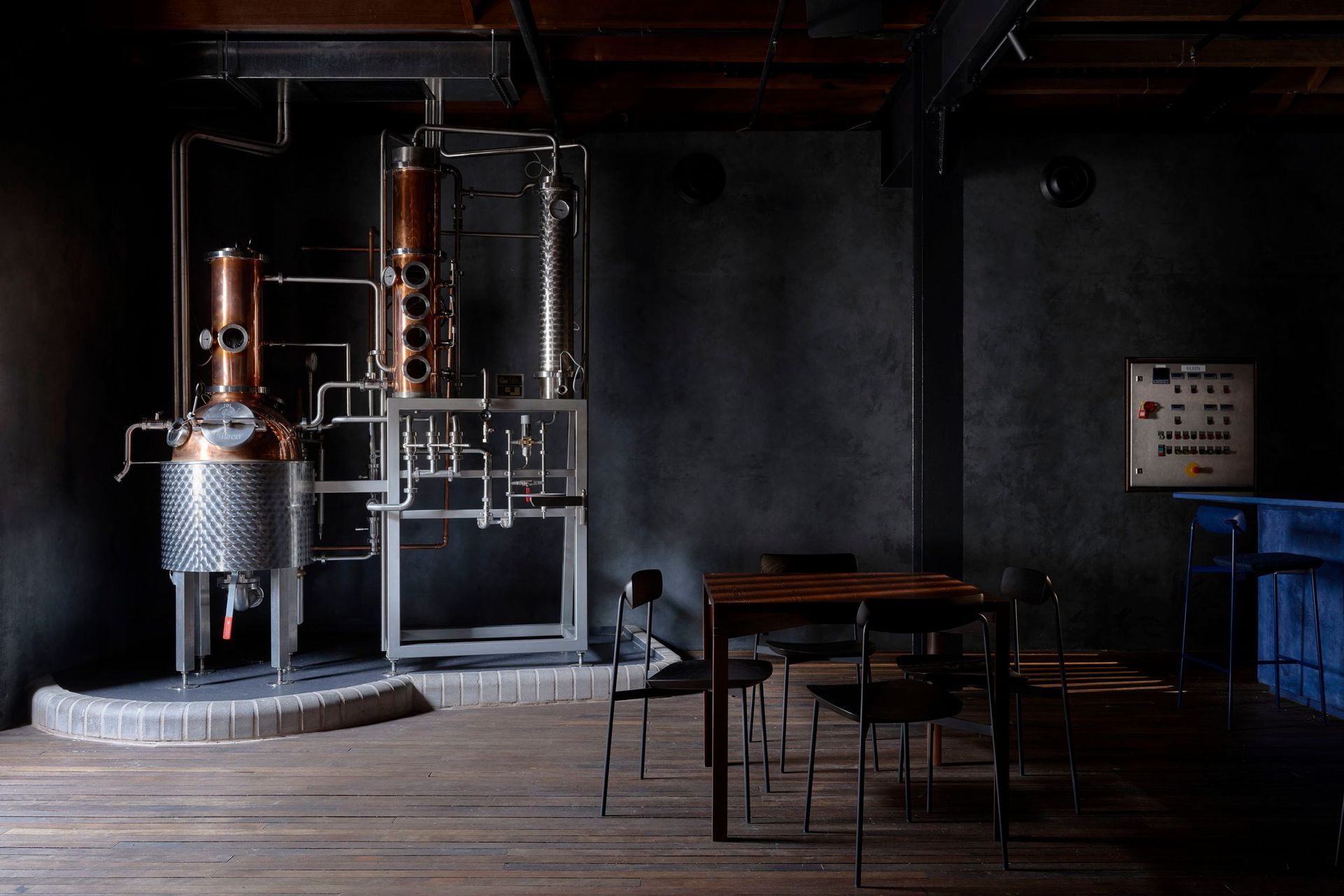Eileen, a 70-litre German-engineered Carl copper still in the Gin Lab.