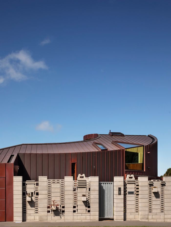 The new-build home in Lyttelton is completely clad in copper. “We worked with The Architectural Roofing Company in Christchurch to come up with detailing and ways to make that work,” says Brad Bonnington of Bull O’Sullivan Architecture.