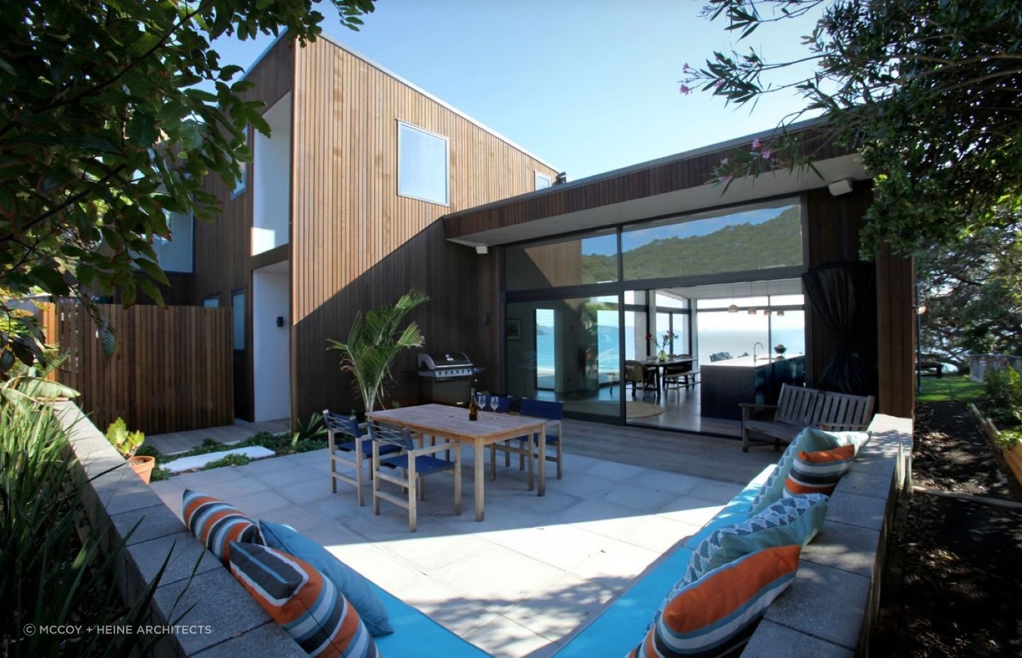 A private courtyard allows the owners to enjoy a bit of seclusion as well.