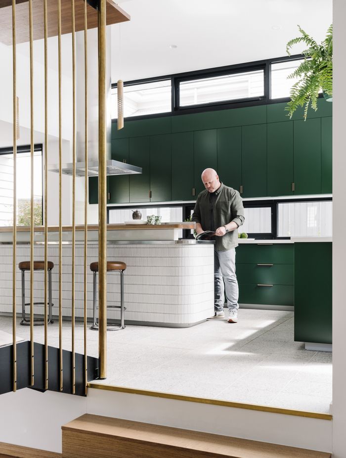 Homeowner Andrew loves cooking and hosting. The kitchen has been designed with this in mind.