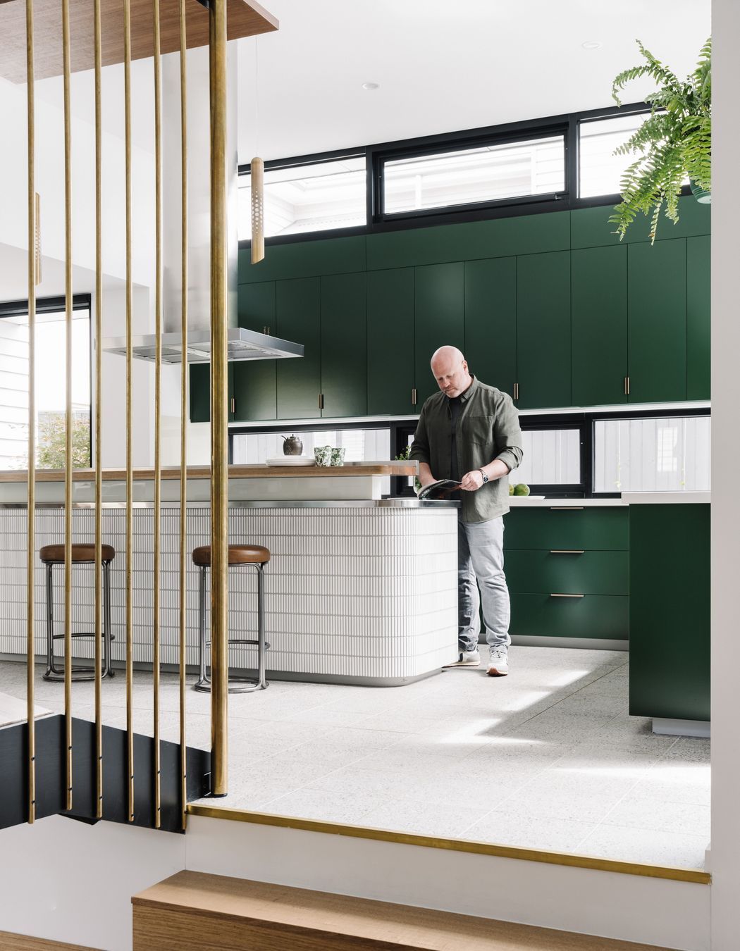 Homeowner Andrew loves cooking and hosting. The kitchen has been designed with this in mind.