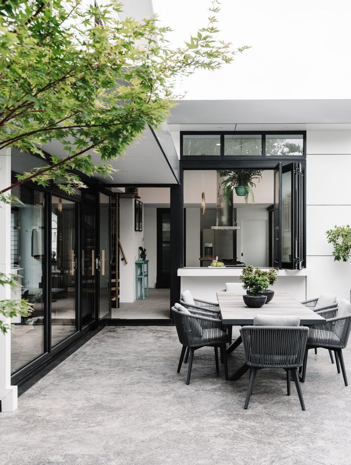 A kitchen servery window was a must-have for the client from the start of the design process.