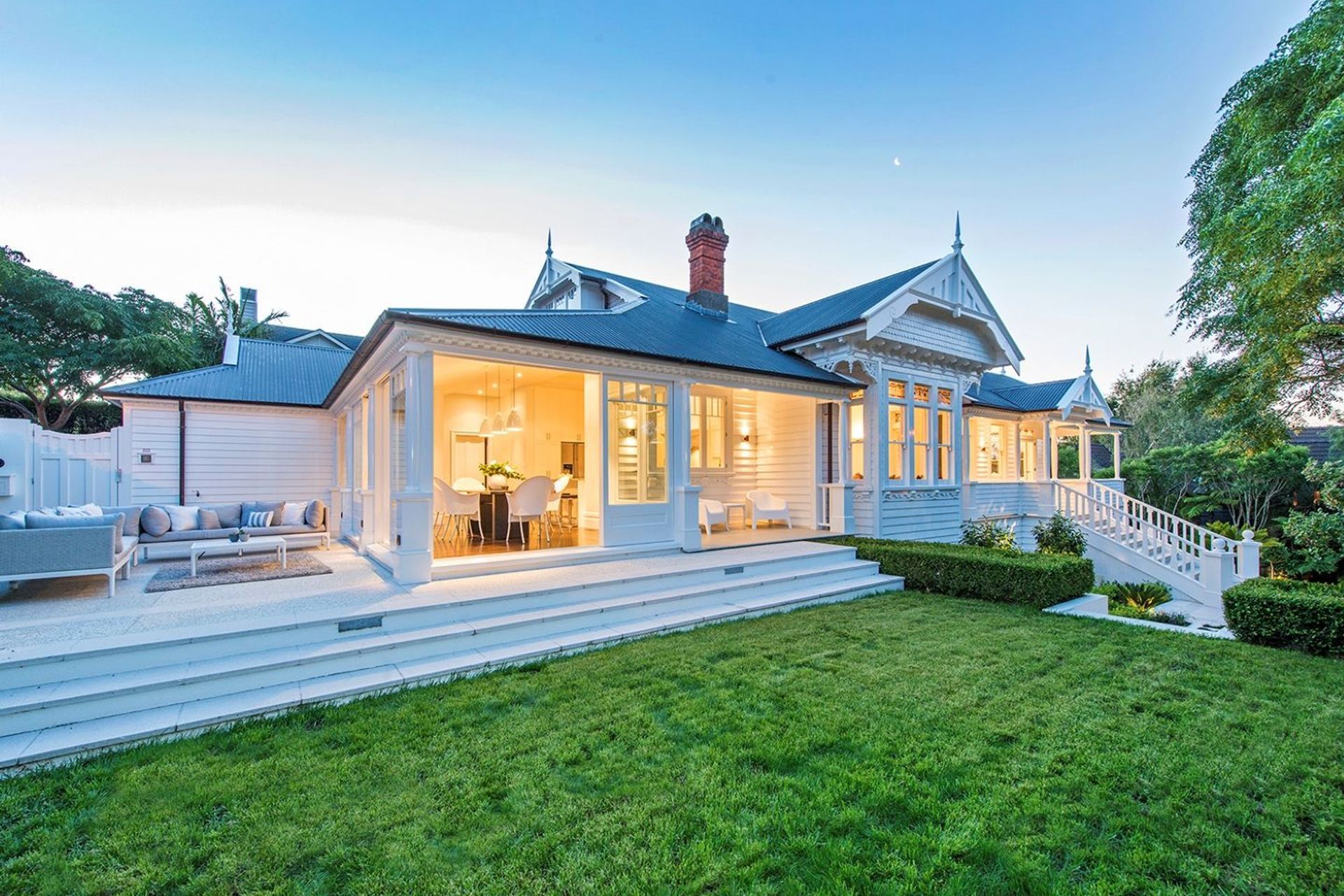 A reinstated veranda and a new entrance gable were some of the exterior enhancements made to this beautiful Herne Bay vila.