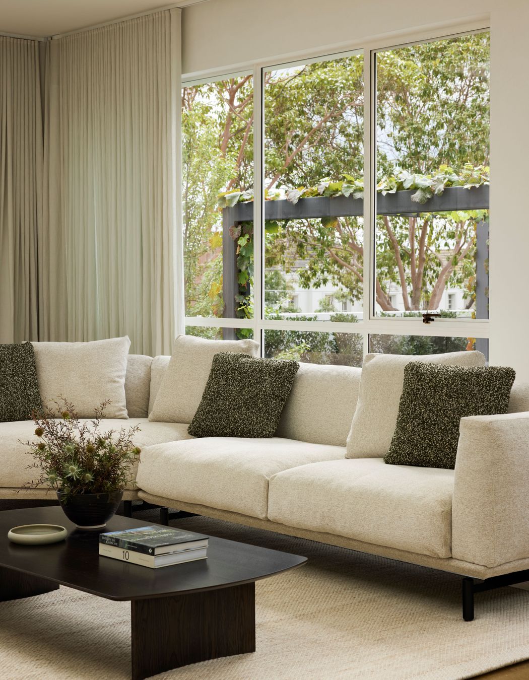 The Feathertop sofa brings a contemporary touch to Kett's range, demonstrating its versatility in various settings.