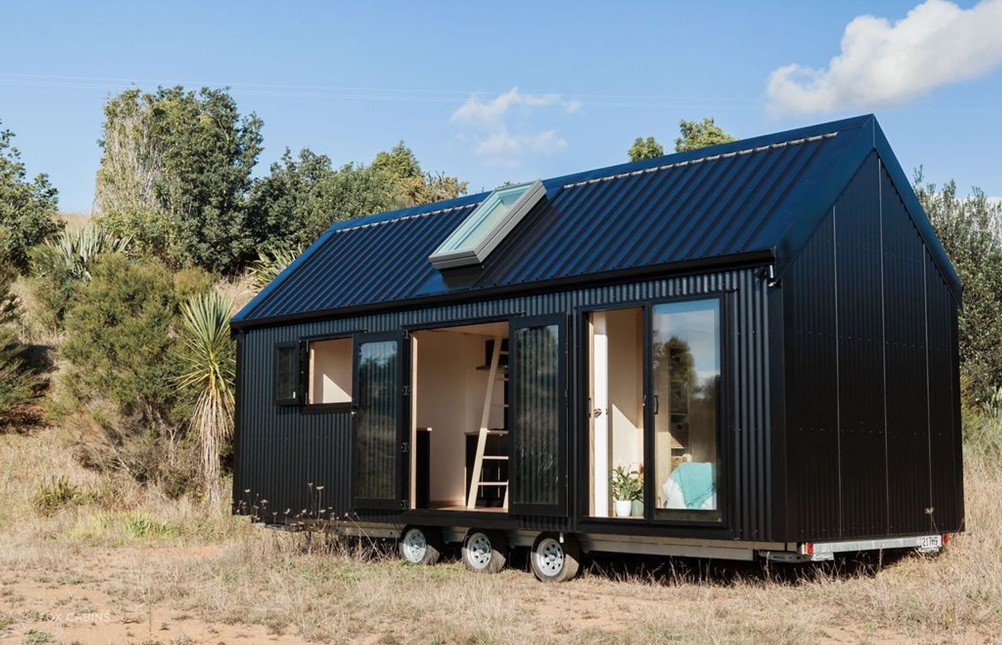 The flexibility that a tiny home on wheels affords is a big appeal for many, splendidly executed here with the Everest Tiny House by Fox Cabins - Photography: Alicia Khoo