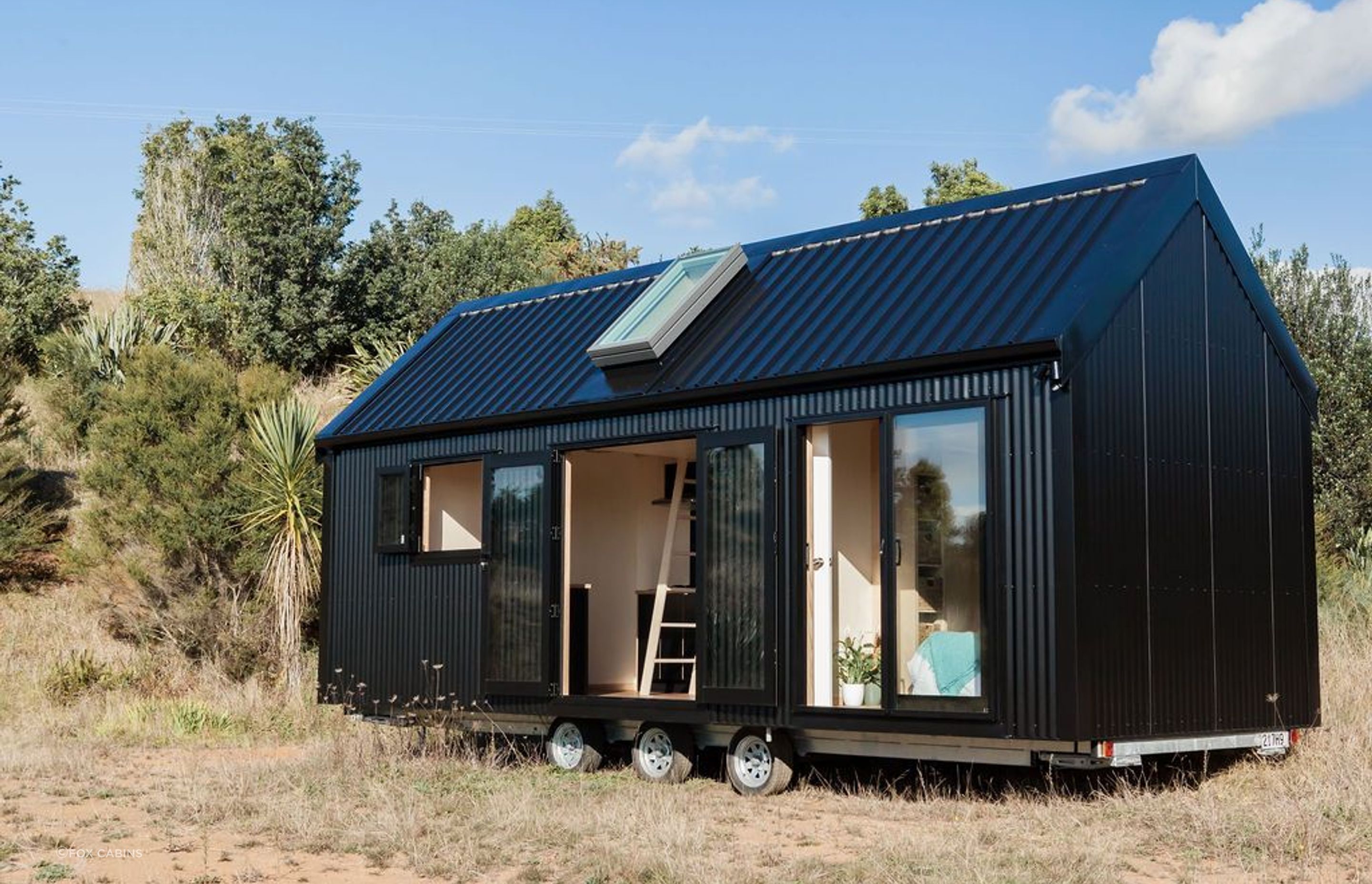 The flexibility that a tiny home on wheels affords is a big appeal for many, splendidly executed here with the Everest Tiny House by Fox Cabins - Photography: Alicia Khoo