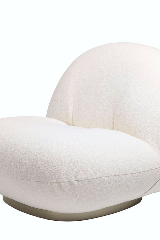 Luxury occasional boucle accent swivel chair in Paris by Ivory &amp; Deene