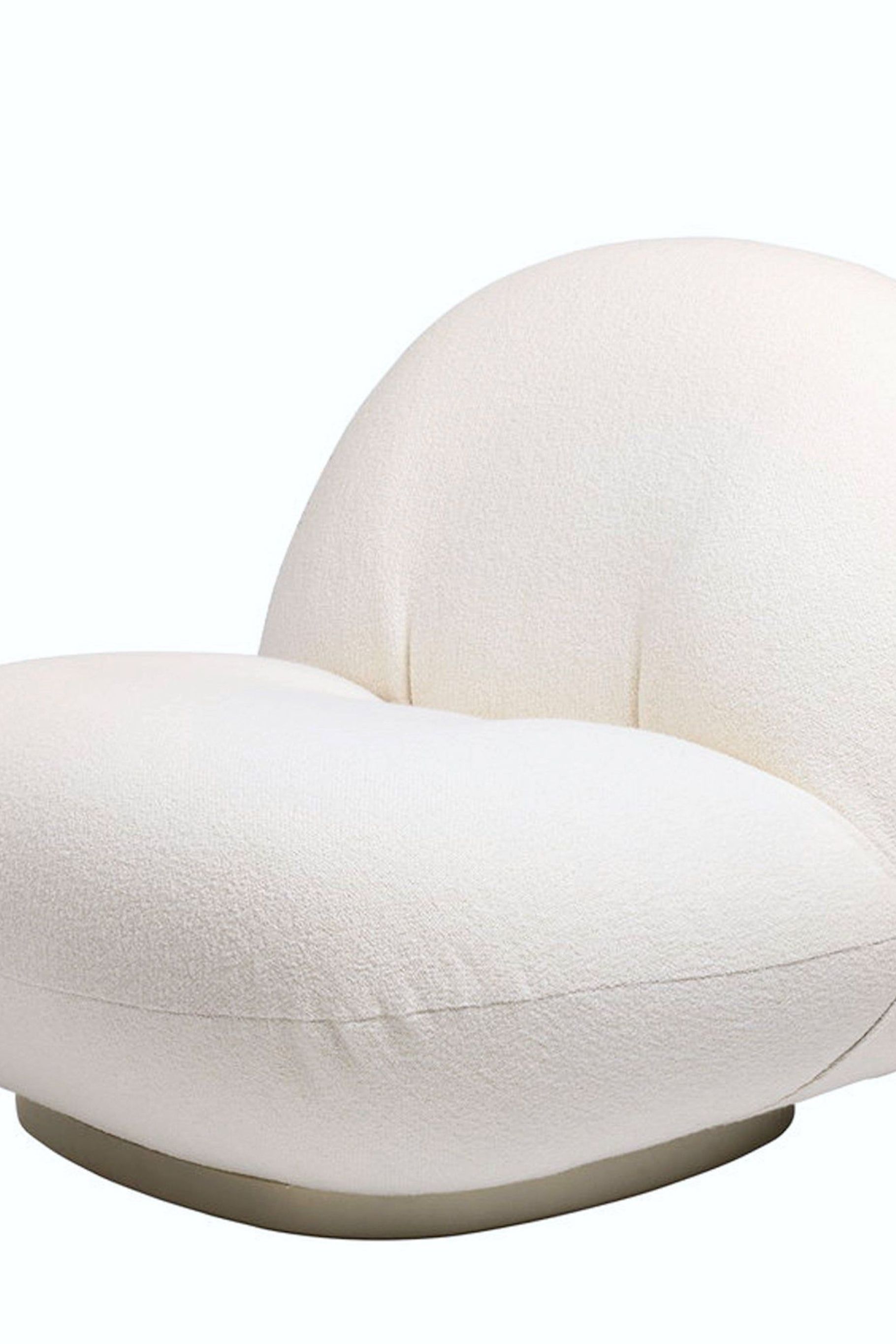 Luxury occasional boucle accent swivel chair in Paris by Ivory &amp; Deene
