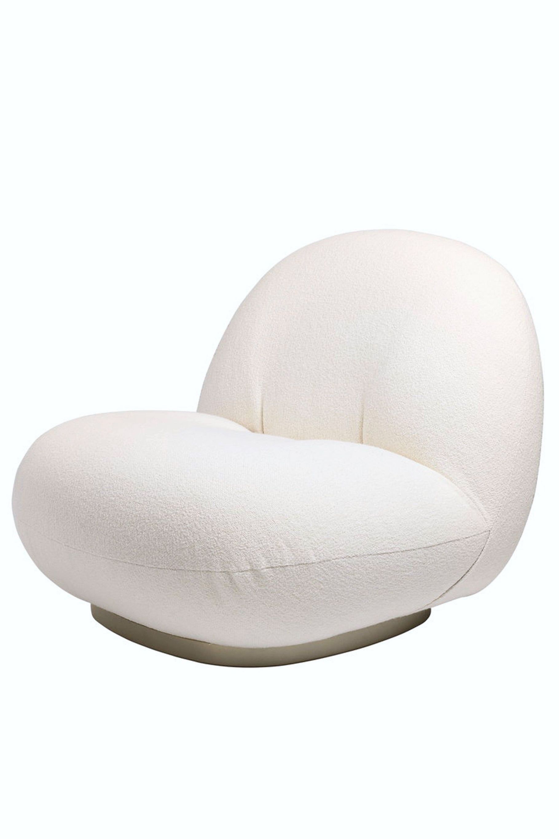 Luxury occasional boucle accent swivel chair in Paris by Ivory & Deene