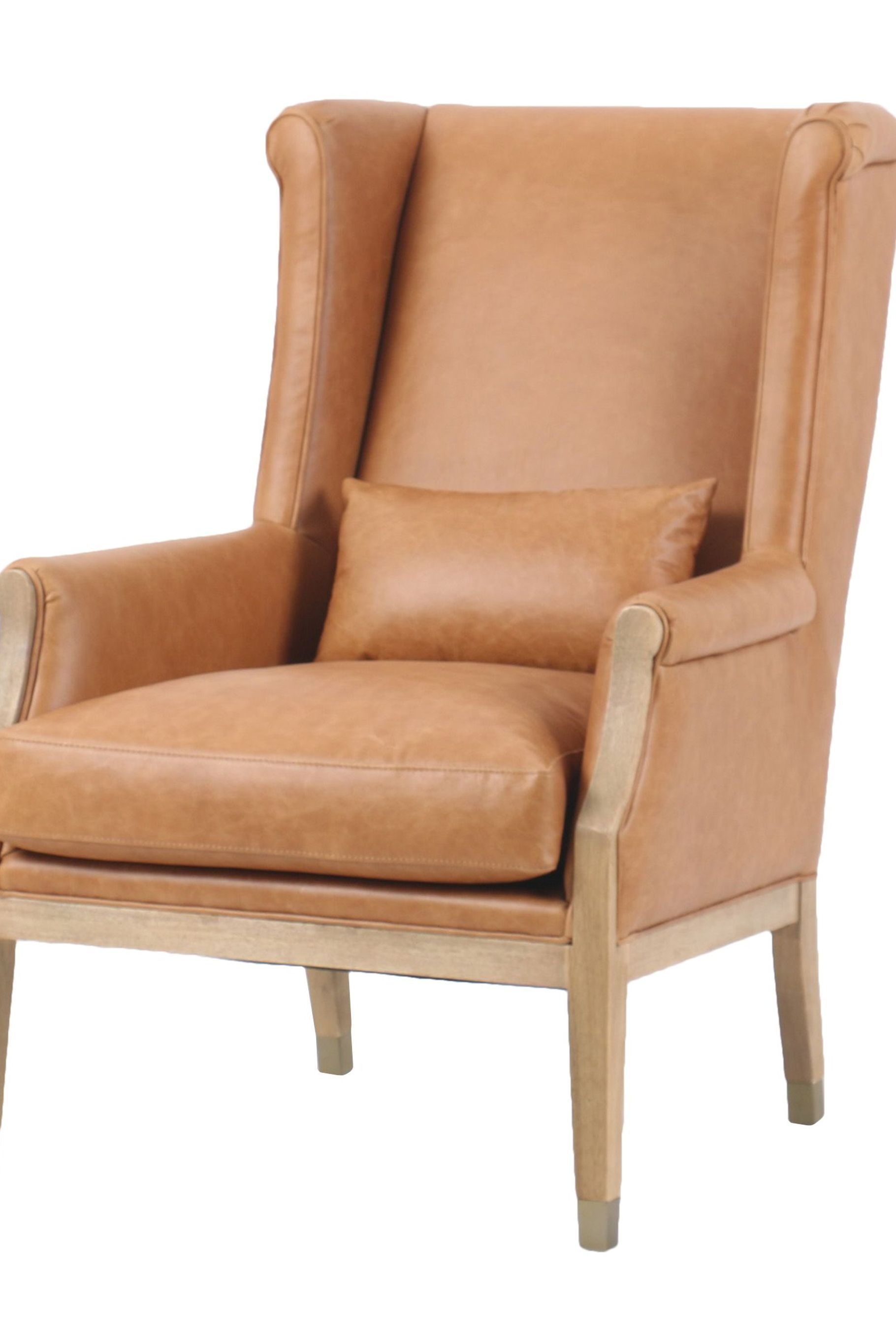 Ronald leather wing back chair by French Country Collections