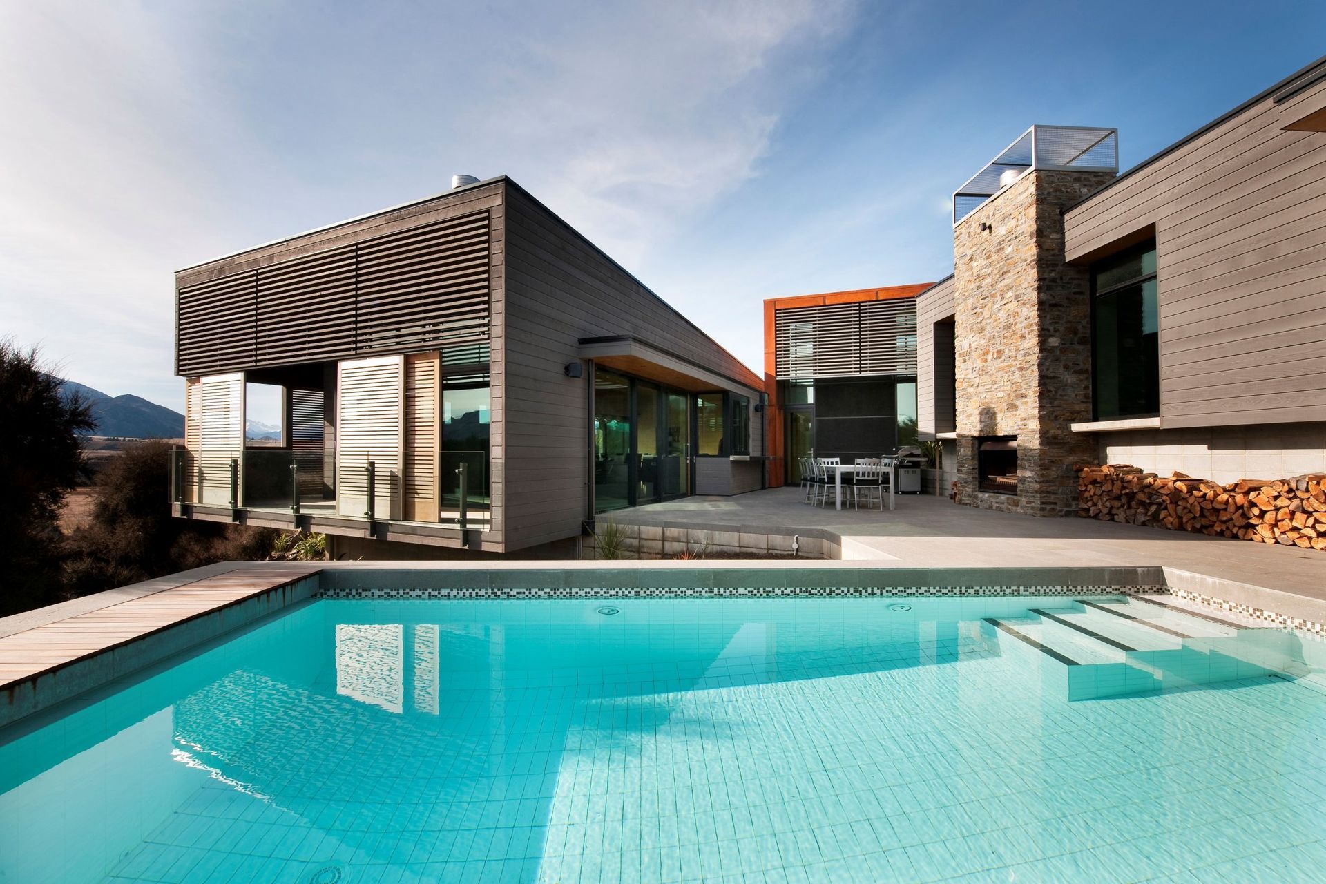 The striking exterior of Kanuka Rise House.