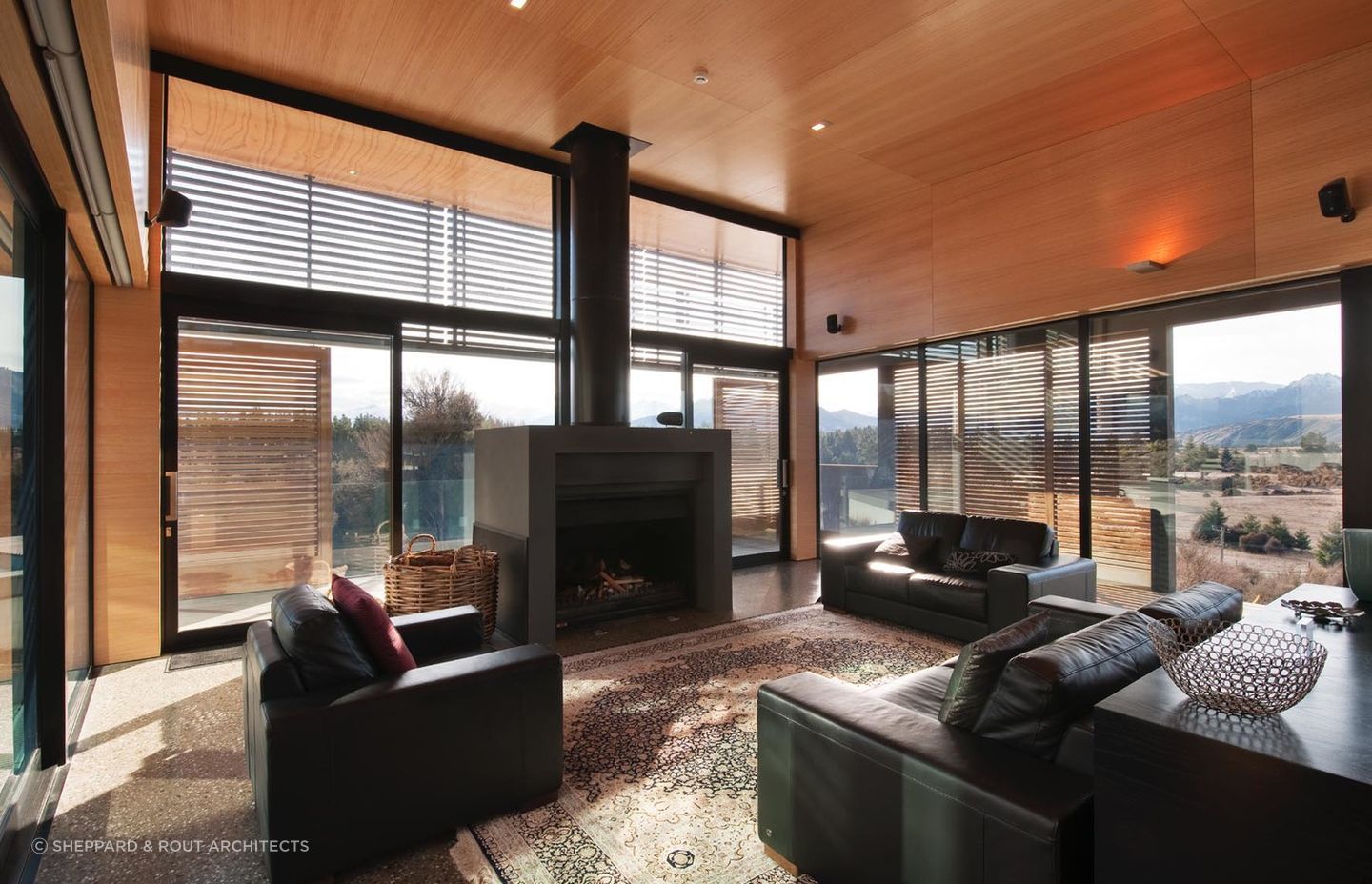 Living spaces intentionally designed to maximise the view of the spectacular scenery.