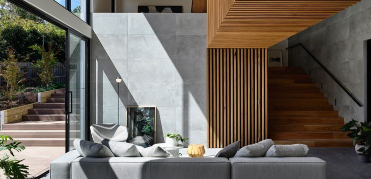 This multi-generational home impresses with its dramatic form