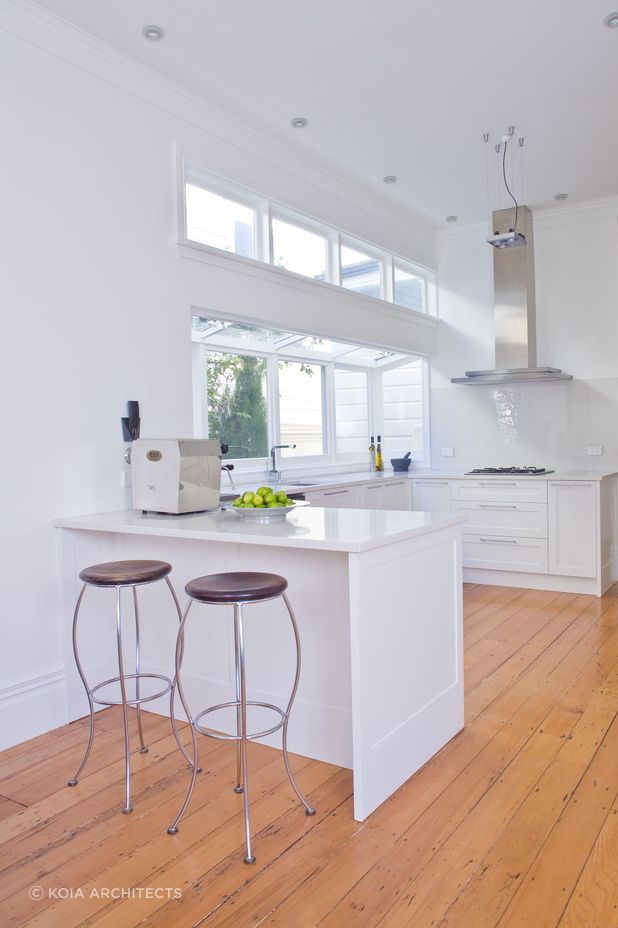 Modernised interiors create a contemporary feel to the historic home.