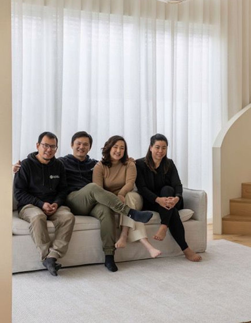 L-R: Din (Operations Manager), John, Genji (Founders) and Reena (Art Director) at L3 Home.