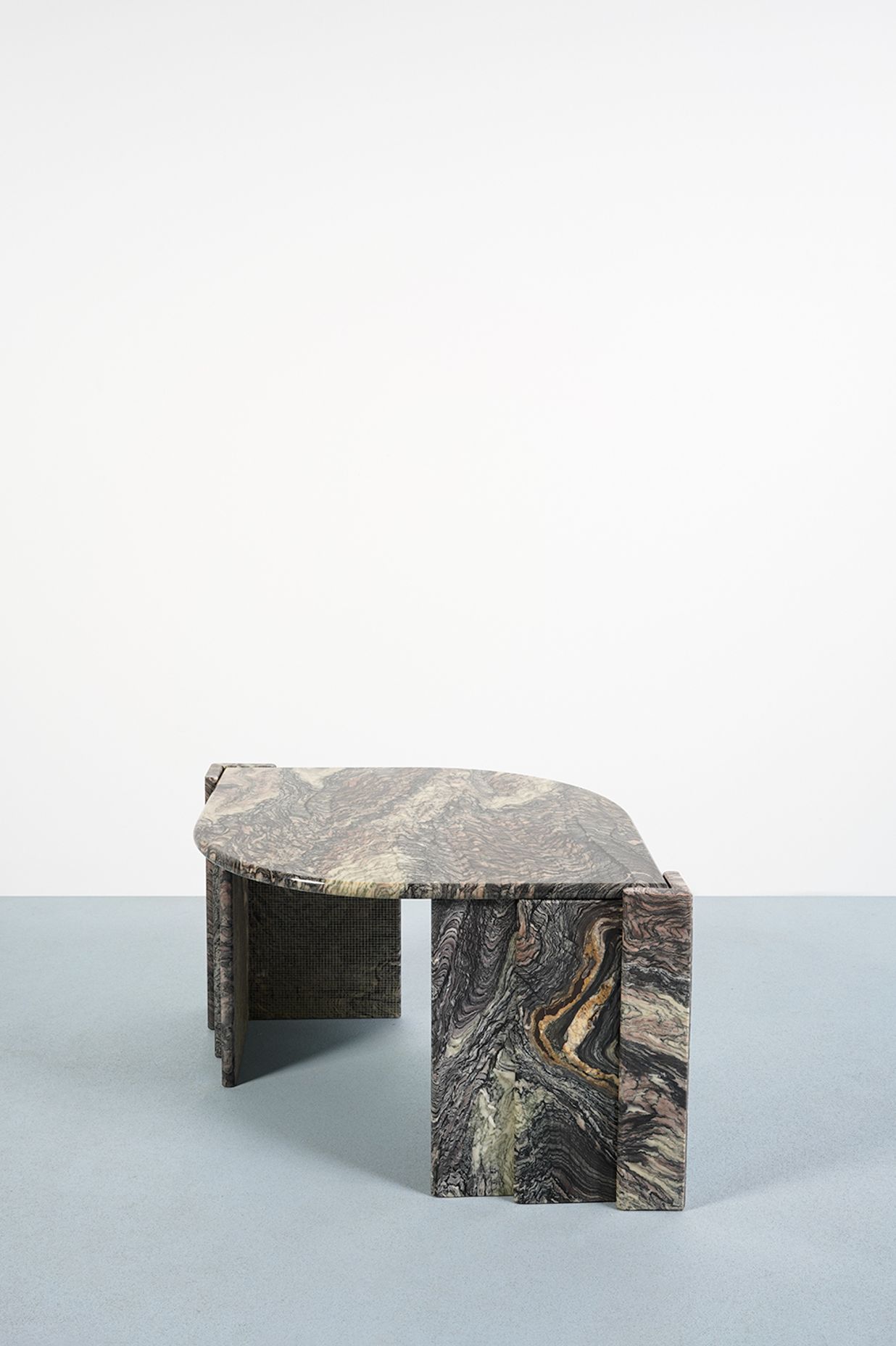Low marble side table by Soda Objects