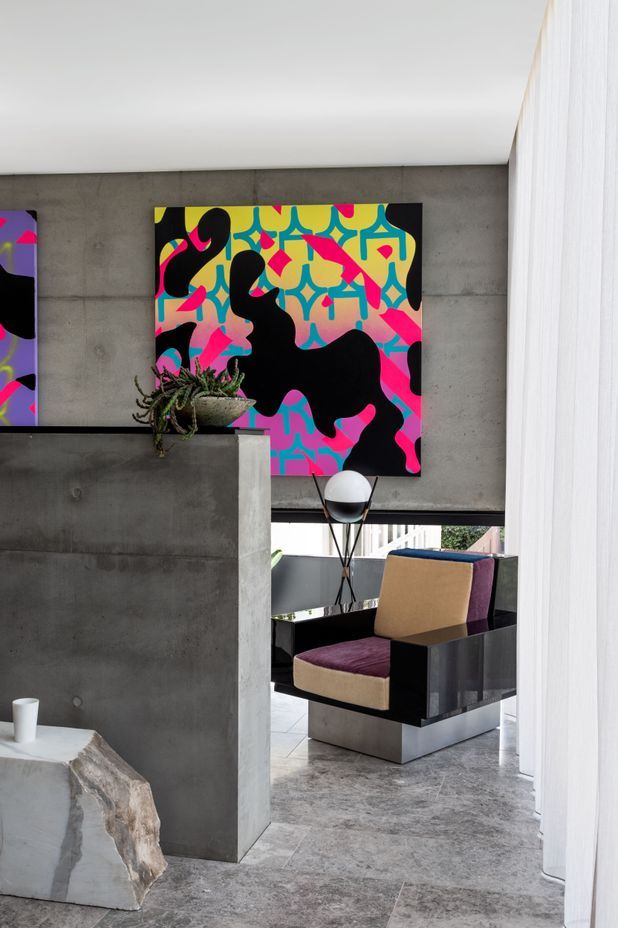 Sculptural furniture was chosen to introduce interesting forms and shapes into the neutral spaces.