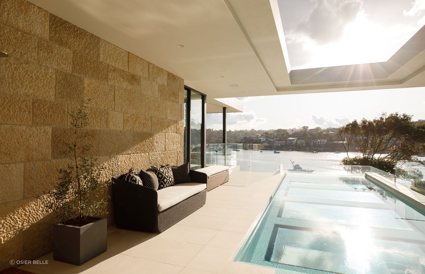 Multi-functional furnishings like the Tressé Storage Sofa are an invaluable asset for an outdoor space