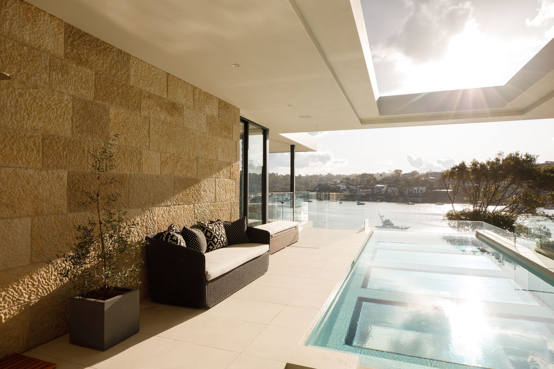 Multi-functional furnishings like the Tressé Storage Sofa are an invaluable asset for an outdoor space