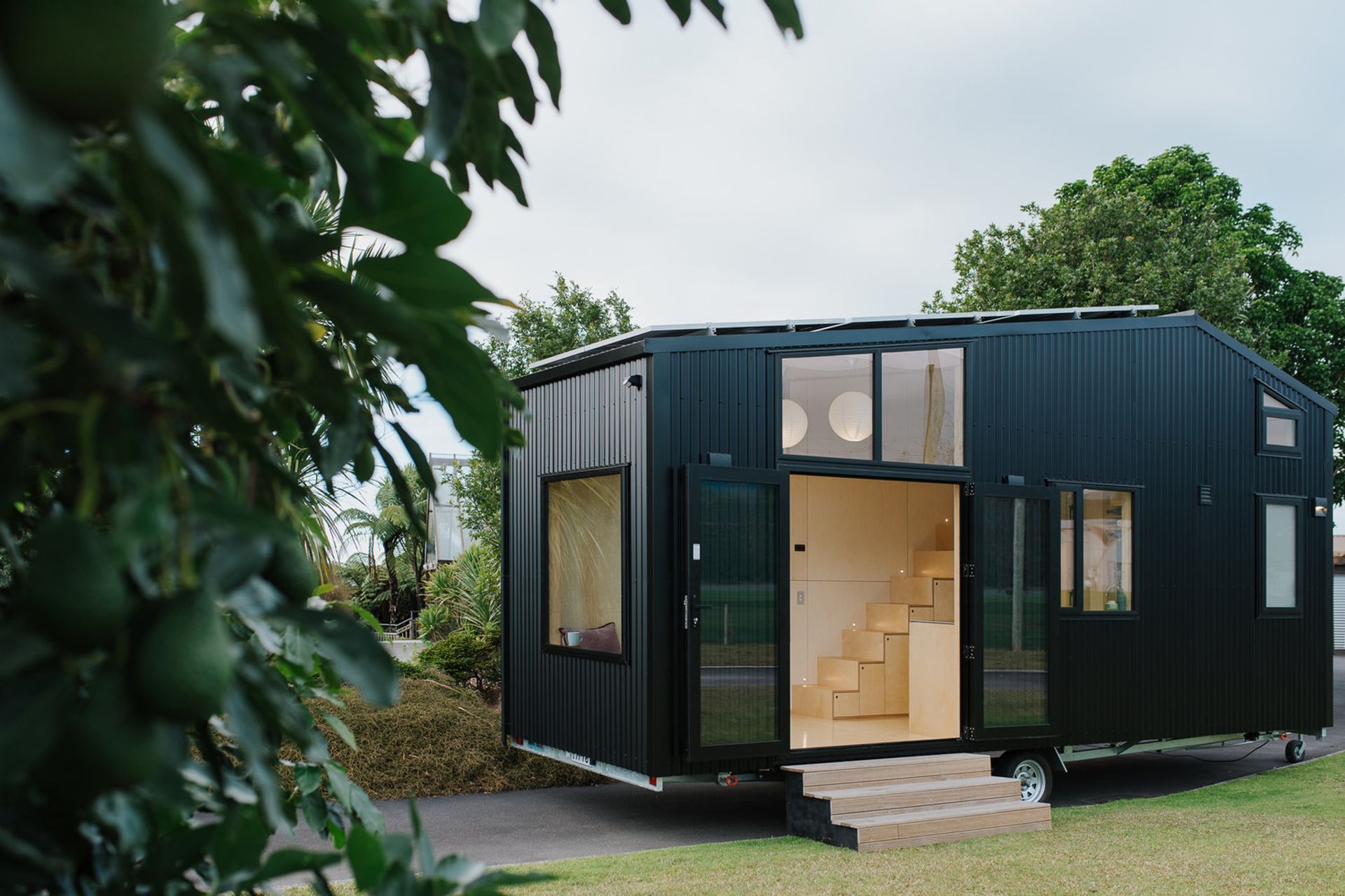 An exquisite example of a tiny home on wheels (THOW) in a coastal site close to Wellington.