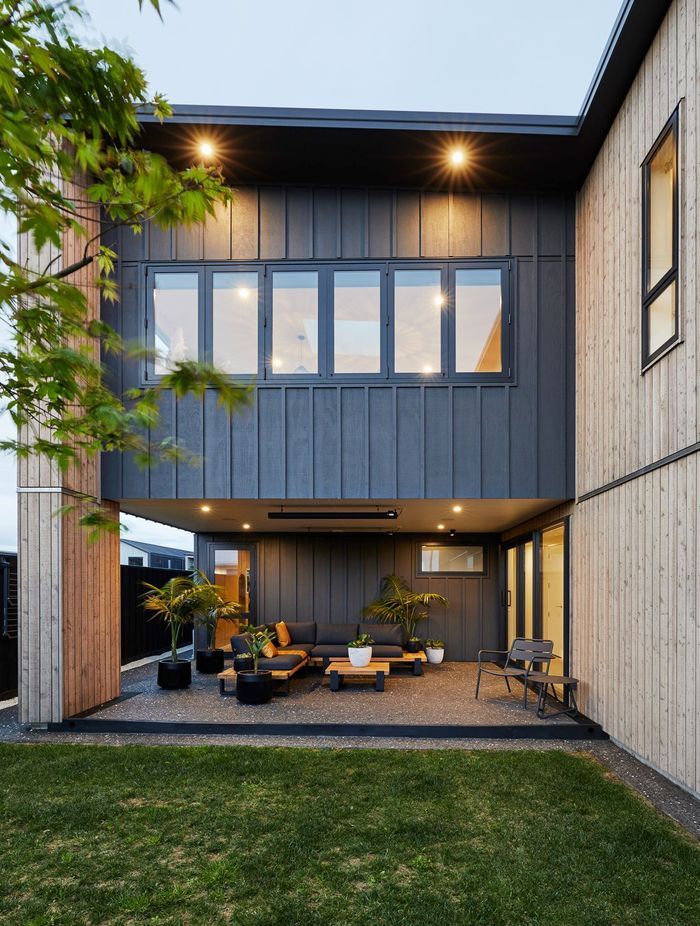 A nicely sheltered outdoor living space is built into the design of the home. | Photography: Amanda Aitken