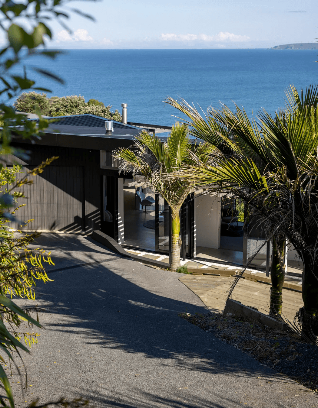 The extraordinary vista experienced from the top of the site's driveway.