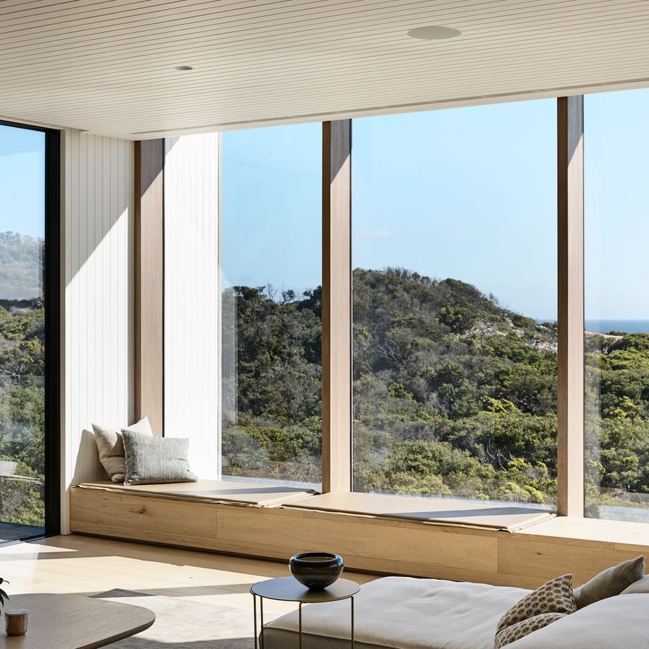 A contemporary beach house with a love of concrete